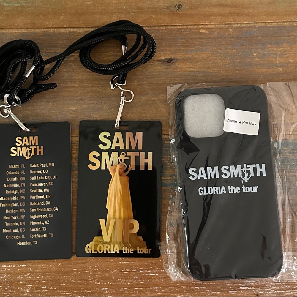 Sam Smith VIP Tour Lanyard and iPhone 14 Pro Max Case